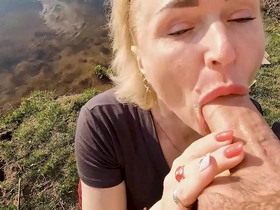 cherry aleksa sucked her fan's dick at the lake