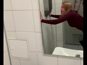 sugarnadya fucks in the airport bathroom right before her flight