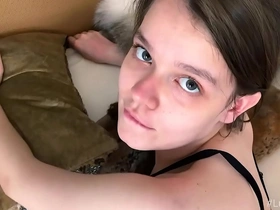 young shy teen skips class to make her first porn