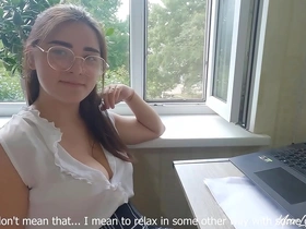 sexy english teacher helps to relieve stress before an exam - marlyn chenel