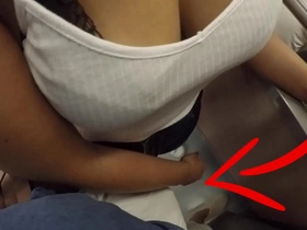 unknown blonde milf with big tits started touching my dick in subway ! that's called clothed sex?