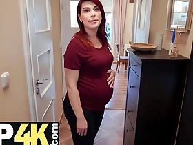 debt4k. bank agent gives pregnant milf delay in exchange for quick sex