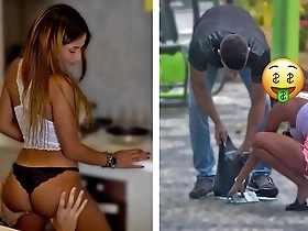 sexy brazilian gold digger changes her attitude when she sees his cash