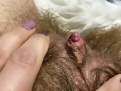 huge erected clitoris fucking vagina deep inside big orgasm