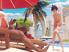 tracer on the beach