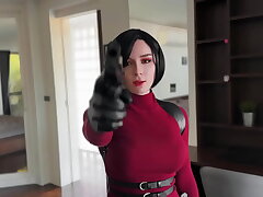 ada wong from resident evil couldn't resist the temptation to suck, hard fuck & swallow cum - cosplay pov