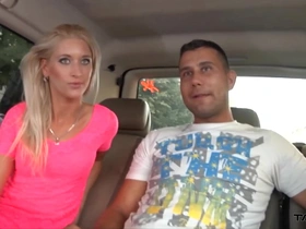 quickie with super hot blondie in car